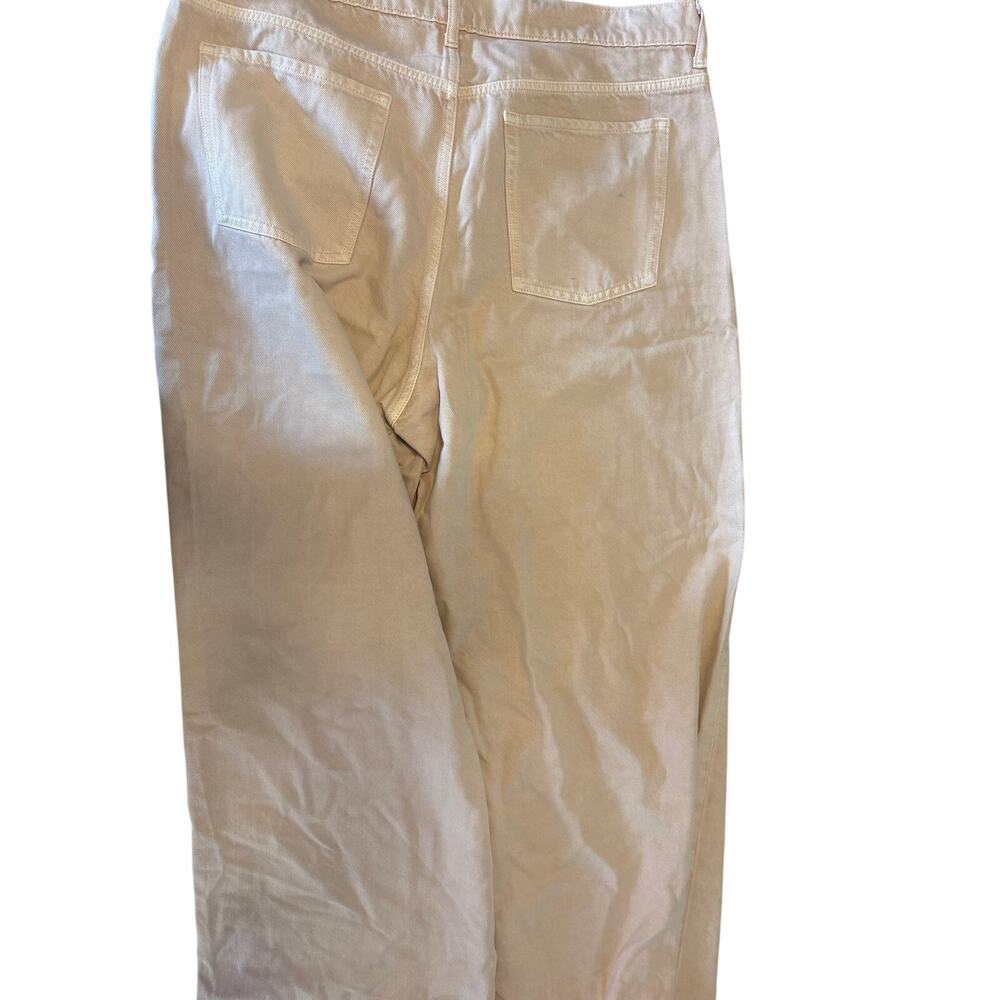 Old Navy Women's Baggy Wide Leg Pants Beige 16 Regular